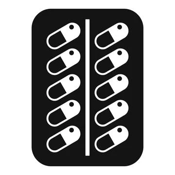 Blister pack containing round shape medicine capsules icon イラスト素材