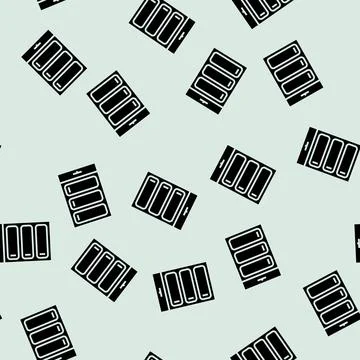 Blister pack plastic package glyph seamless pattern Illustrazione stock