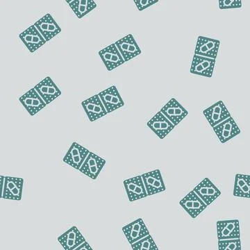 Blister pack plastic package glyph vector seamless pattern Illustrazione stock
