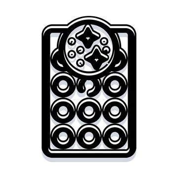 Blister pack with tablets and capsules forming a pattern Stock Illustration