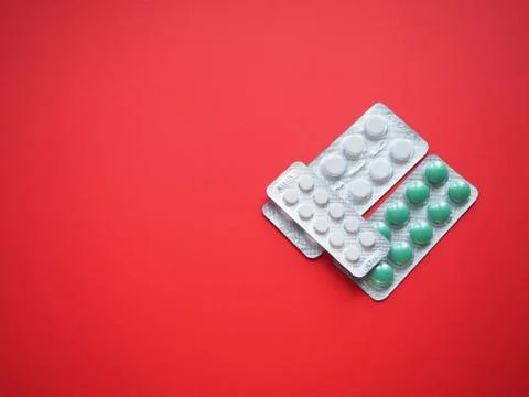 Blister pack of tablets Stock Photos