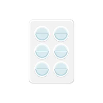 Blister pill tablets vector illustration in flat style design Stock Illustration