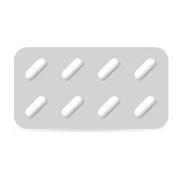 Blister pills pack vector Stock Illustration