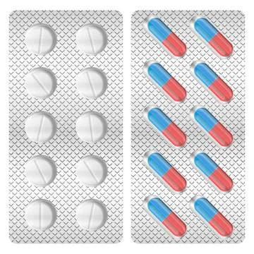 Blisters pills Stock Illustration