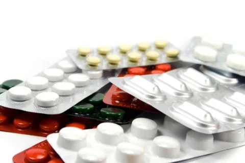Blisters with pills Stock Photos