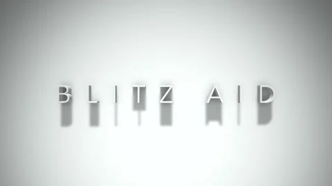 Blitz aid 3D title animation with shadows on a white background Vídeos de archivo 297569091