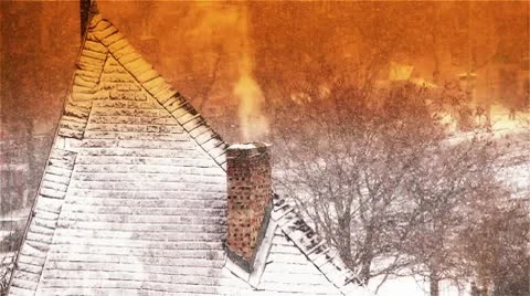 Blizzard 16 chimney stylized Stock-Footage 10743651