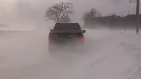 Blizzard and snow Stock Footage 36640095