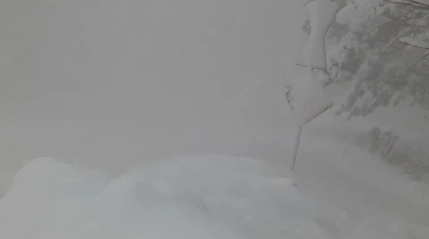 Blizzard and snow storm scenes from Canadian cold winter in Ontario Stock Footage 48846559