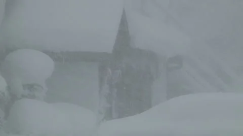 Blizzard and snow storm scenes from Canadian cold winter in Ontario Stock Footage 48846586