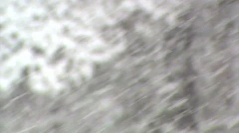 Blizzard and snow storm scenes from Canadian cold winter in Ontario Stock Footage 48847387