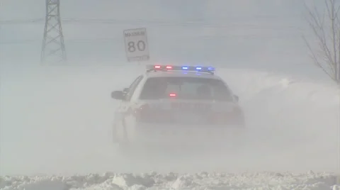 Blizzard and snow storm scenes from Canadian cold winter in Ontario Stock Footage 48847930