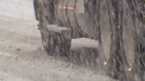 Blizzard and snow storm scenes from Canadian cold winter in Ontario Stock Footage 48848689