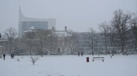 Blizzard in England Stock Footage 48429543