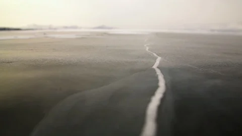 Blizzard on an icy surface. Stock Footage 94702930