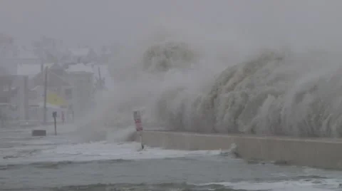 Blizzard &amp; Monster Waves Video stock 21244918