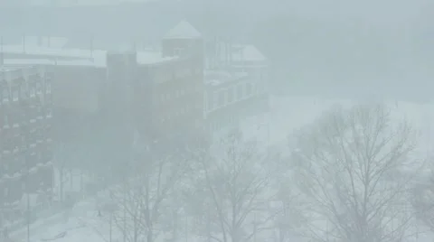 Blizzard on Museum Road in Boston Stock Footage 47992118