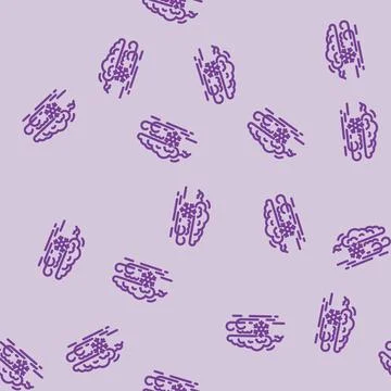 Blizzard natural phenomena line vector seamless pattern イラスト素材