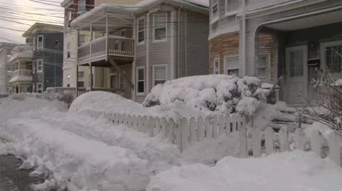 Blizzard Record Snow Stock Footage 21266237