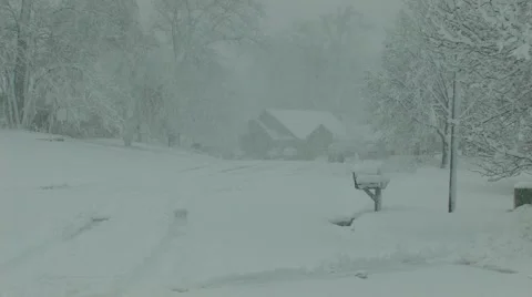 Blizzard scene pan Stock Footage 925975