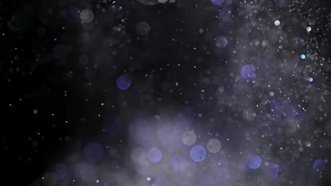 A blizzard of shiny snowflakes. Magic dust. Shimmering particles with bokeh Stock Footage 269707480