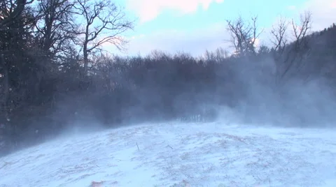 Blizzard snow Stock Footage