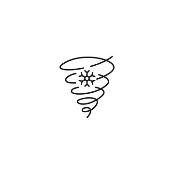 Blizzard, snow storm. Vector icon template Illustrazione stock