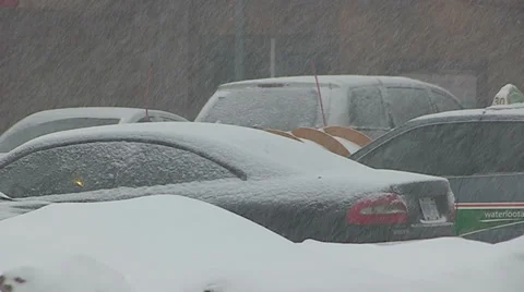 Blizzard snow wind and cold weather in major winter storm Stock Footage 37192232