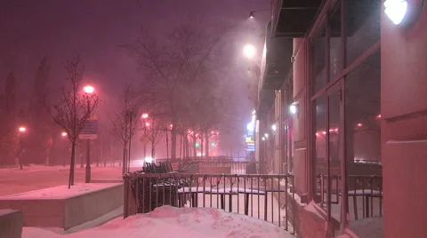 Blizzard snow wind and cold weather in major winter storm Stock Footage 46532966