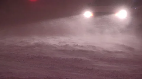 Blizzard snow wind and cold weather in major winter storm Stock Footage 46537664