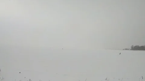 Blizzard. Snowstorm in winter. Stock Footage 101401453