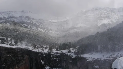 Blizzard in the snowy mountains Stock Footage 103055224
