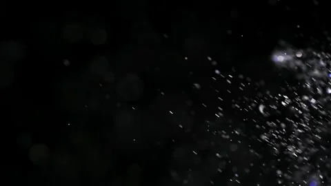 Blizzard of sparkling dust with bokeh. Splash of shiny particles Stock Footage 269707401