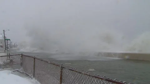 Blizzard Storm Surge Stock Footage 21245461
