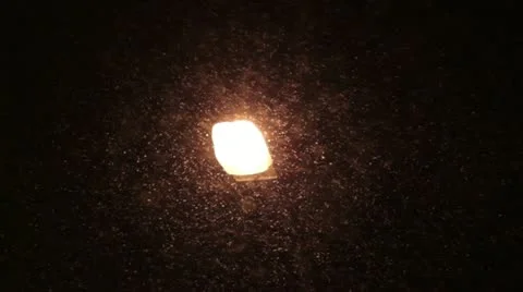 Blizzard (street lights _2) Video stock 20467131