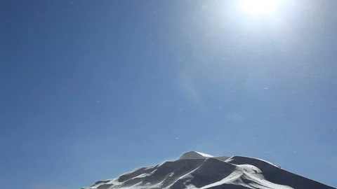 Blizzard at the Summit of Yokote Mountain Stock Footage 324966473