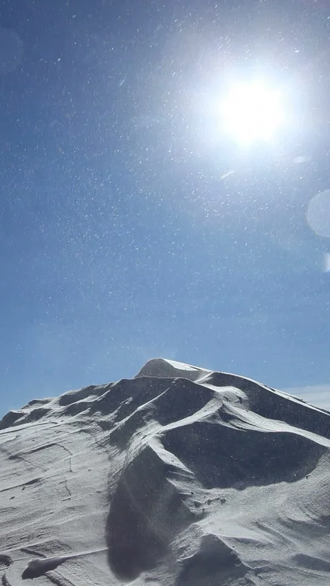 Blizzard at the Summit of Yokote Mountain Stock Footage 324966498