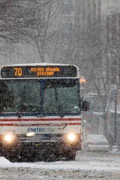 Blizzard in Washington, DC Stock Photos