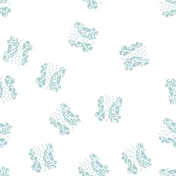 Blizzard weather glyph vector seamless pattern Illustrazione stock