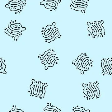 Blizzard weather natural phenomena vector seamless pattern 스톡 일러스트