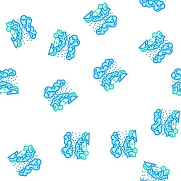 Blizzard weather vector seamless pattern Illustrazione stock