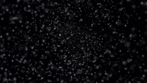 Blizzard Winter Snowfall Particles Loop Animation on Black Background Stock Footage 321001862