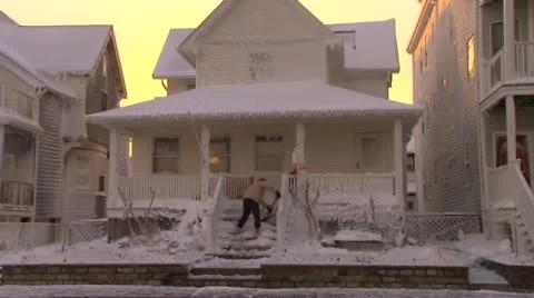 Blizzard Winter Storm Stock Footage 21266249