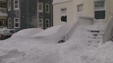 Blizzard Winter Storm Stock Footage 21266621