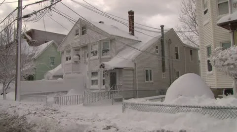 Blizzard Winter Storm Stock Footage 21266631