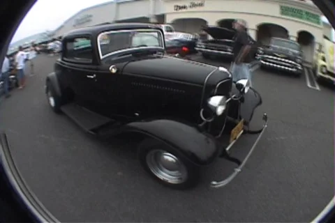 Blk flame ford  Stock Footage 366931