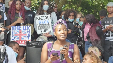 BLM - Beautiful activist Stock Footage 133095585