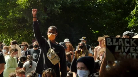 BLM - clenched fist Stock Footage 133086892