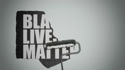 BLM flag waving in the wind. Black lives matter symbol. Stock Footage 170614926