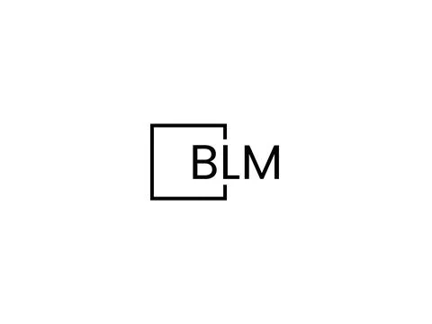 BLM letter initial logo design vector illustration Stock Illustration